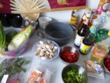 Foto van ingrediënten om Thais te koken